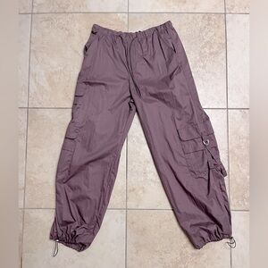 Zara Mauve Parachute Cargo Pants